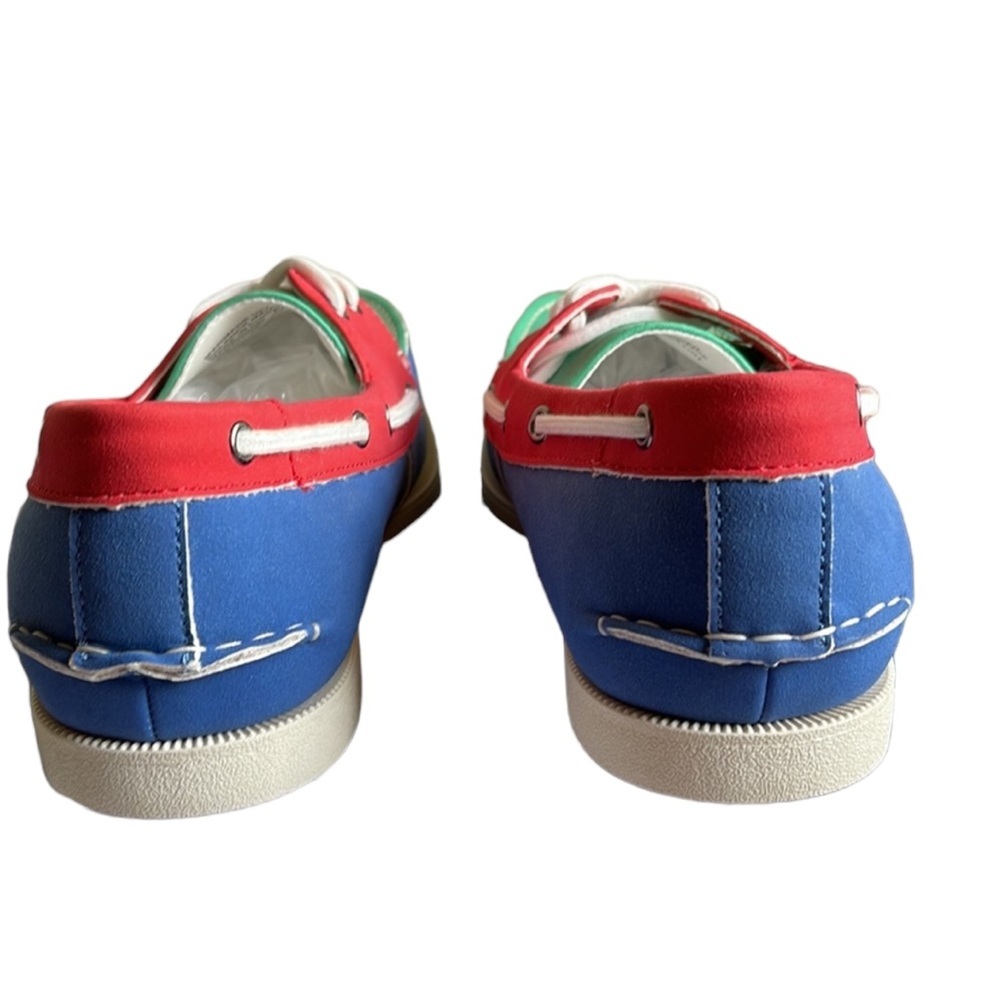 Club Room Elliott Blue/Green Boat Shoes - Picture 6 of 8